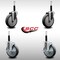 Service Caster 5'' SS Thermoplastic Rubber Wheel Swivel 3/4'' Expanding Stem Caster Set 2 Brakes, 4PK SCC-SSEX20S514-TPRB-2-TLB-2-34 - alternate 4